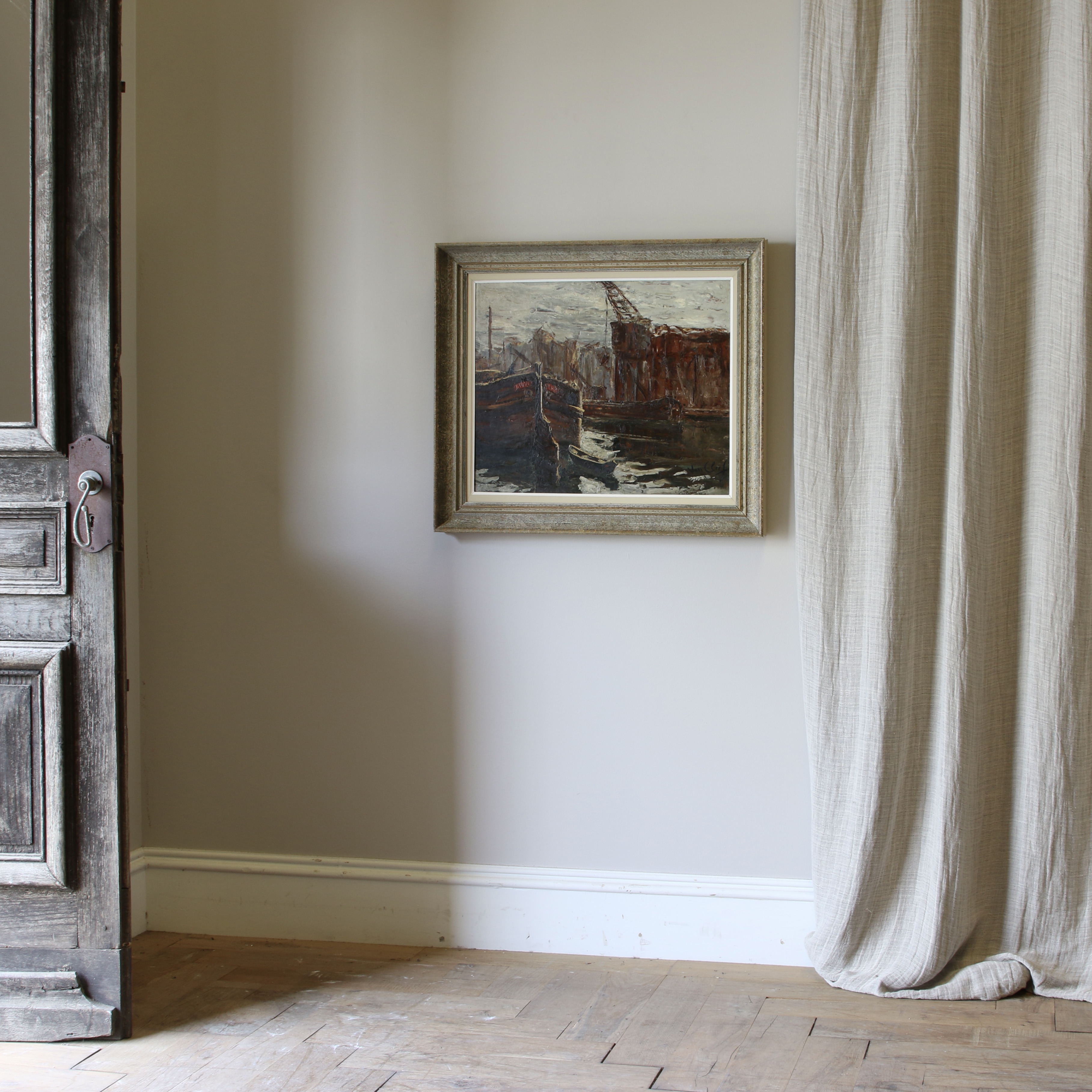 153-55 - Shipyard Painting by Robert Van Cleef